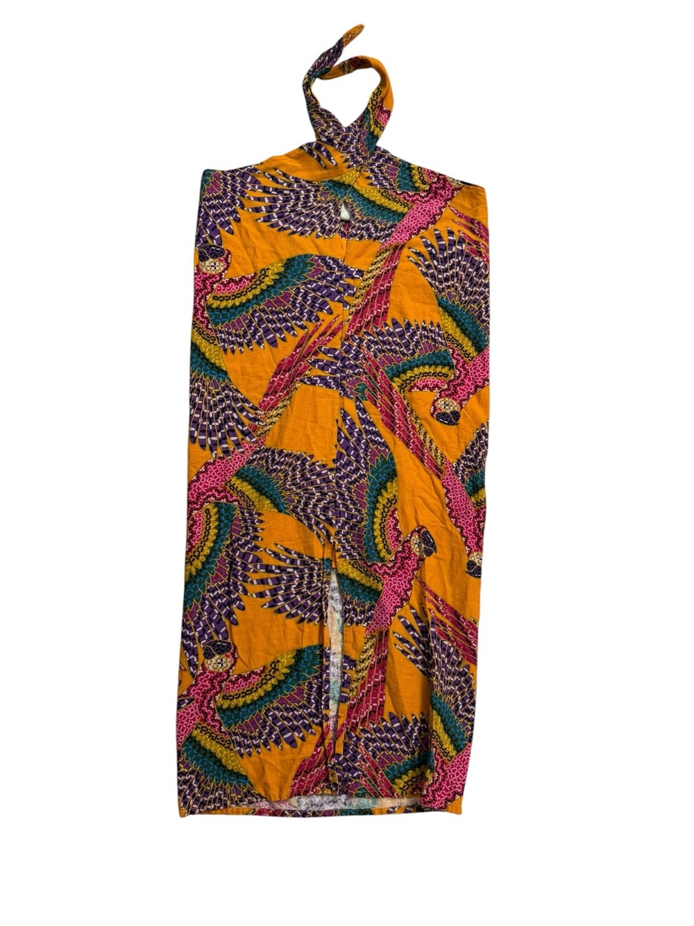 🌺 Farm Rio Sarong Halter Dress | Size Small | Vibrant Tropical Print